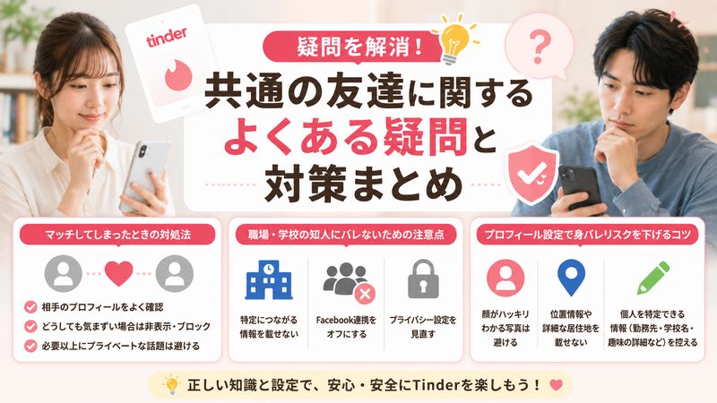 4. Tinderの共通の友達に関するよくある疑問と対策まとめ