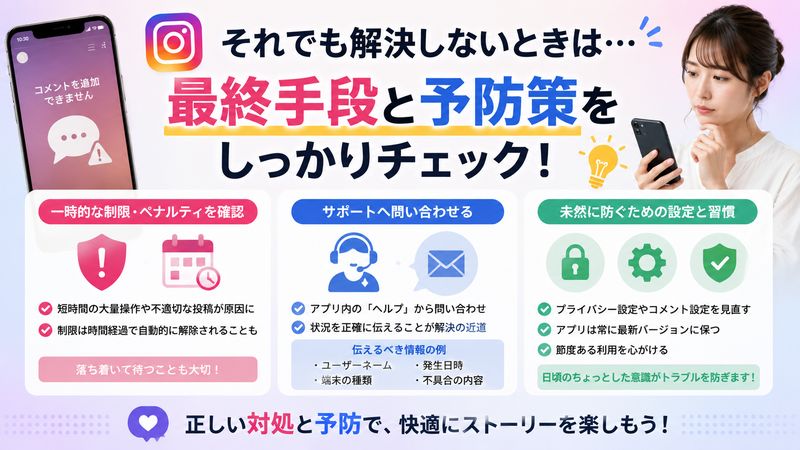 4. それでもコメントできないときに試すべき対処法と予防策