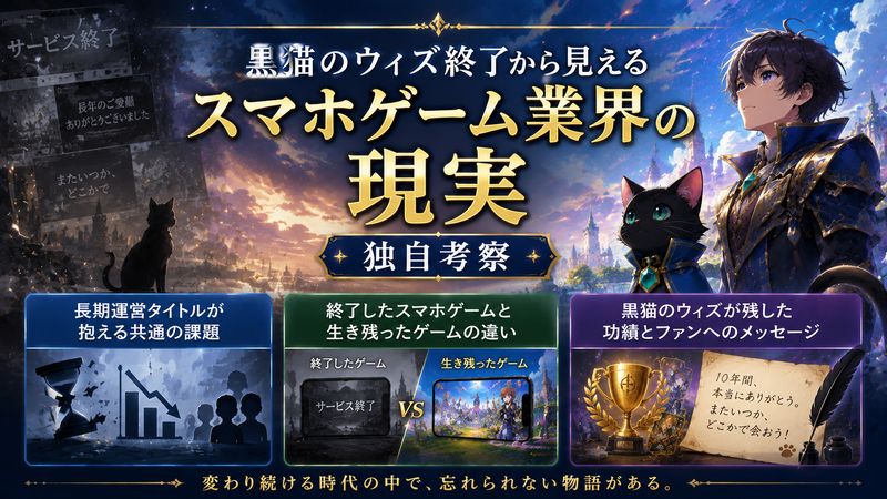 4.黒猫のウィズ終了から見えるスマホゲーム業界の現実【独自考察】