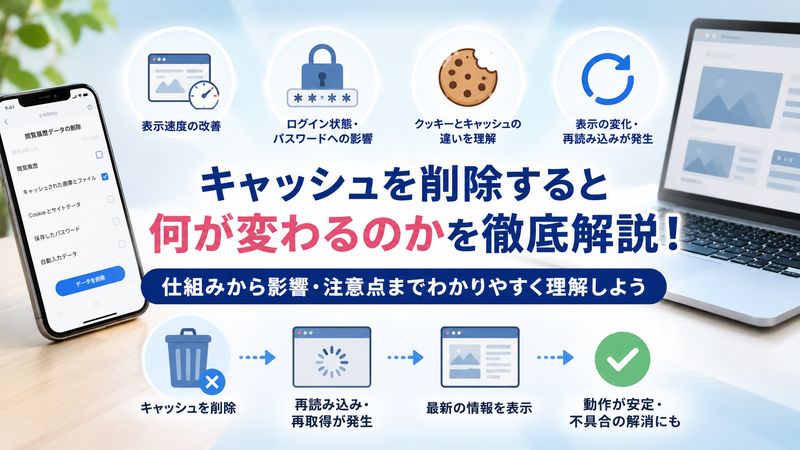 1. キャッシュを削除するとどうなる?基本的な影響を解説