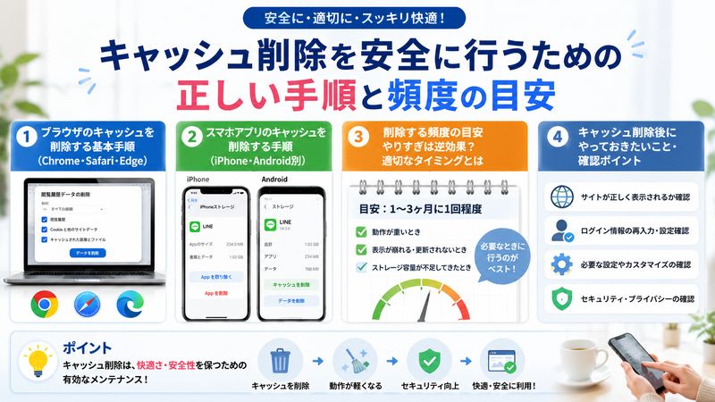 4. キャッシュ削除を安全に行うための正しい手順と頻度の目安