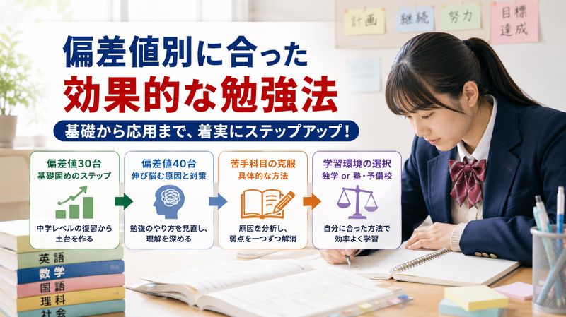 3.偏差値別・最低ラインから挽回するための勉強法