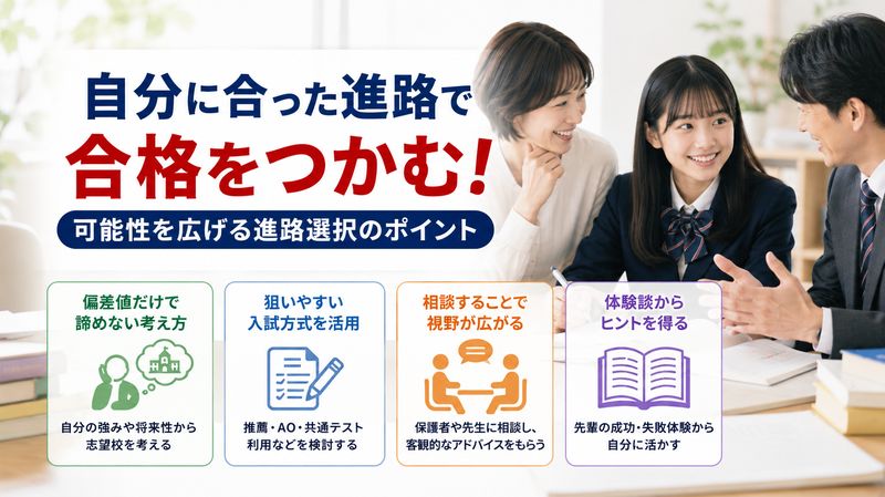 4.最低偏差値でも合格を目指せる進路選択のコツ
