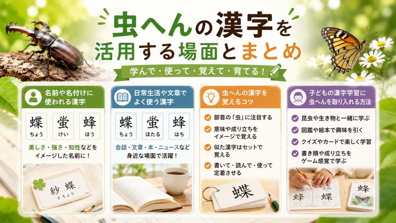 4.虫へんの漢字を活用する場面とまとめ