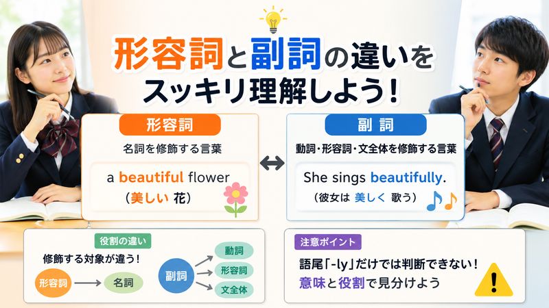 1.形容詞と副詞の違いとは？基本ルールをわかりやすく解説