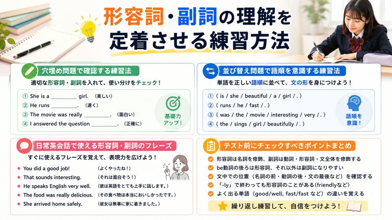4.形容詞・副詞の理解を定着させる練習方法