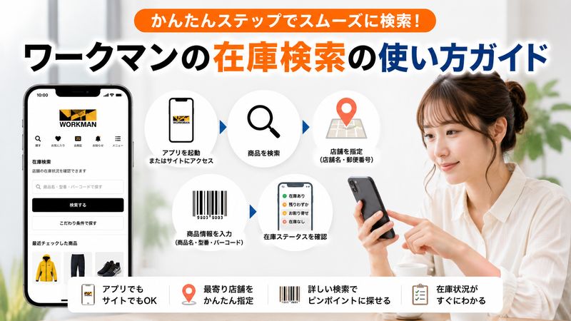 2.ワークマン公式アプリ・サイトでの在庫検索の基本的な使い方