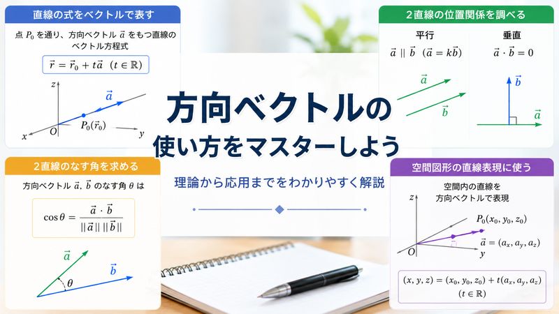3.方向ベクトルの使い方・活用例
