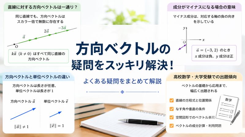 4.方向ベクトルに関するよくある疑問