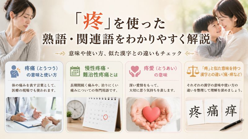 3.「疼」を使った熟語・関連語