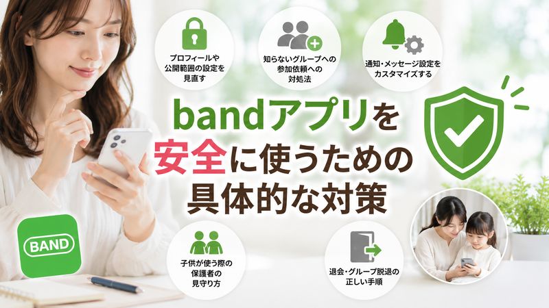 3.bandアプリを安全に使うための具体的な対策