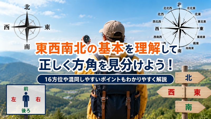 1.方角の見方の基本｜東西南北の仕組みを理解しよう