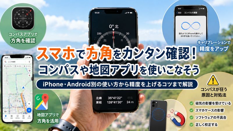 2.スマホで方角の見方をマスターする方法