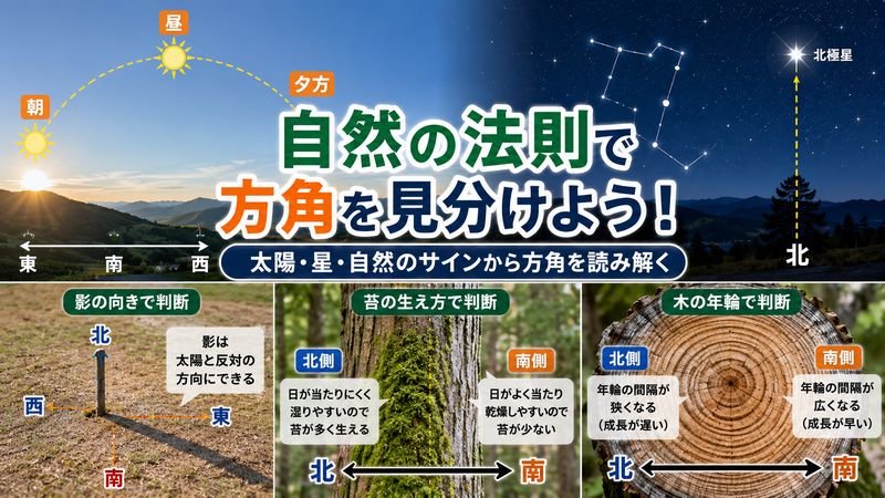 3.道具なしで方角の見方を知る自然の法則