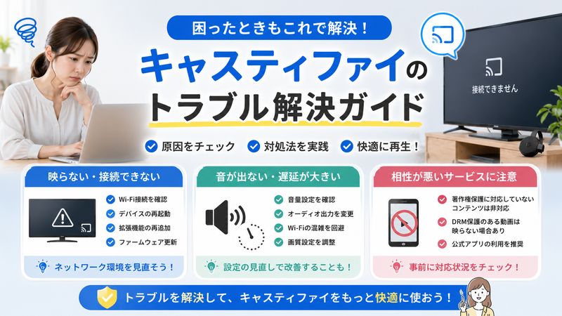 4.キャスティファイのよくあるトラブルと解決策