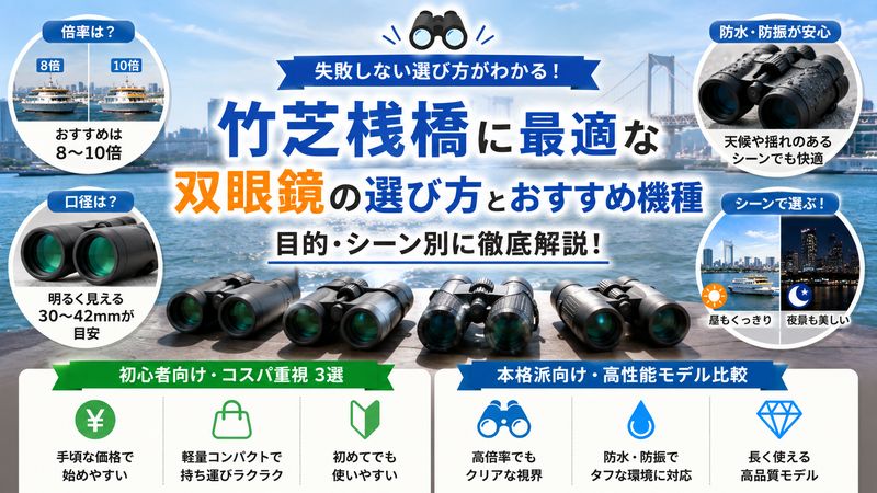 3.竹芝桟橋向けおすすめ双眼鏡の選び方と機種