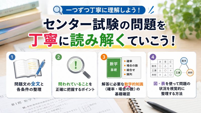 2.鈴木・三浦・木村のセンター試験問題を丁寧に読み解く