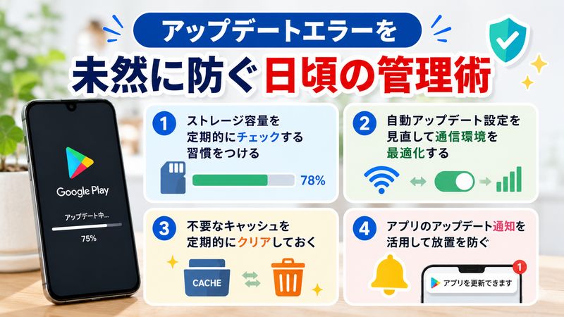 4.アップデートエラーを未然に防ぐ日頃の管理術