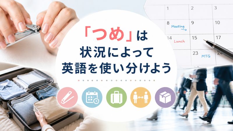 1.「つめ」を表す英単語は状況によって使い分ける