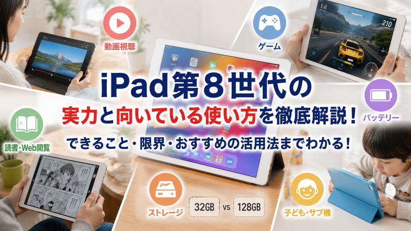 2.用途別に見るiPad第8世代の実用性と限界