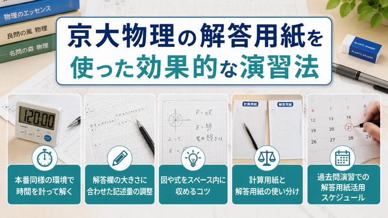 3.京大物理の解答用紙を使った効果的な演習法