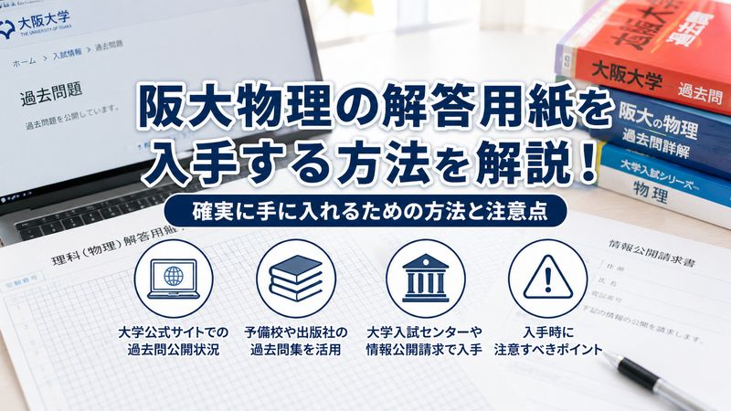 2.阪大物理の解答用紙を入手する方法