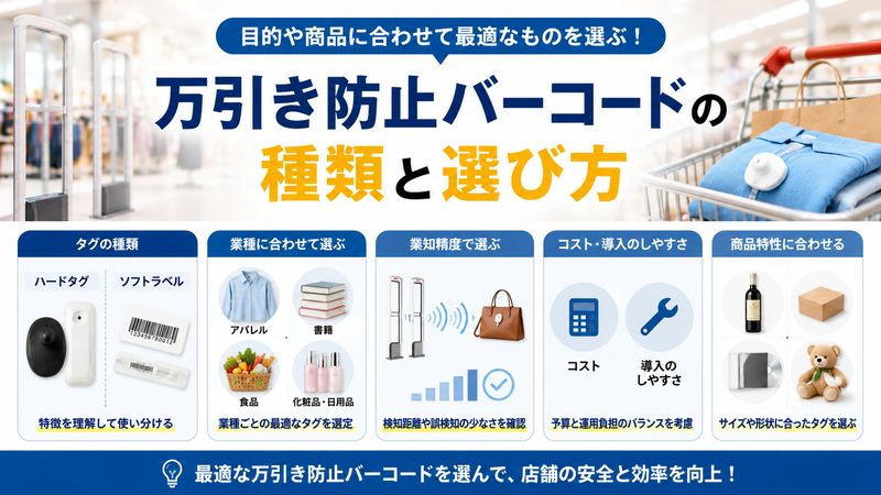 2.万引き防止バーコードの種類と選び方