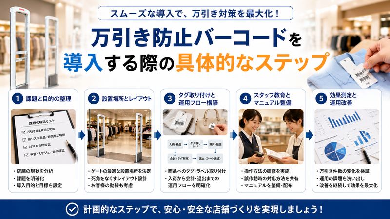 3.万引き防止バーコードを導入する際の具体的なステップ