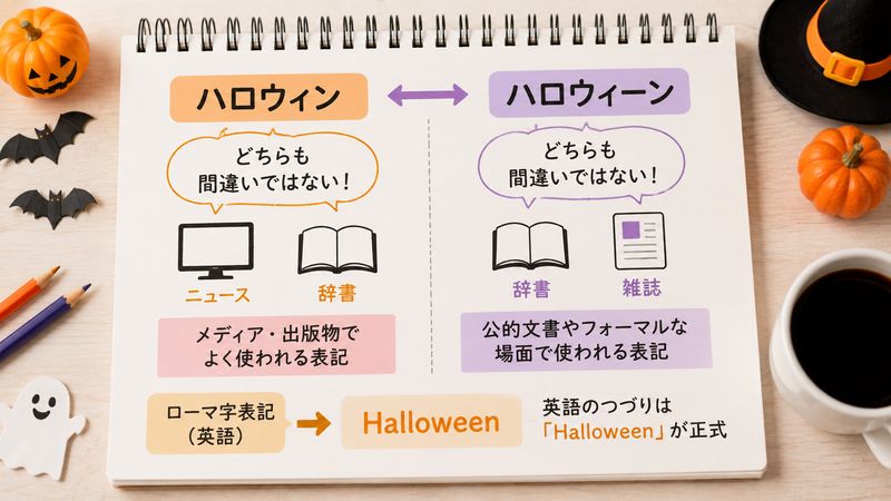 3.「ハロウィン」と「ハロウィーン」表記の違い