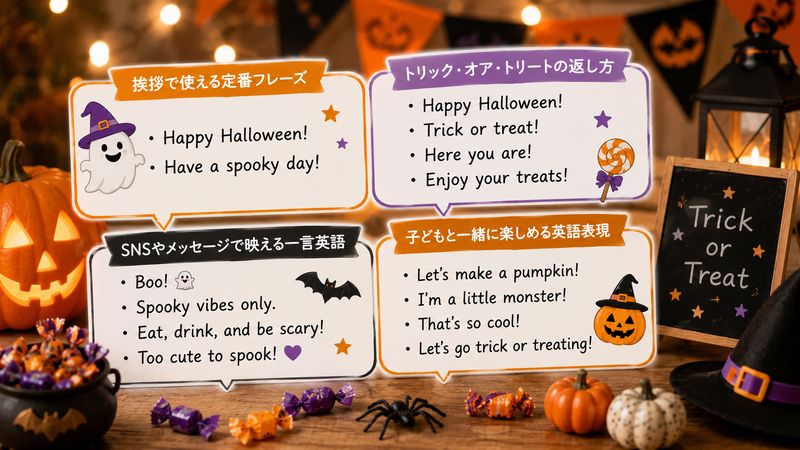 4.スペルを覚えて使えるハロウィーン英語フレーズ