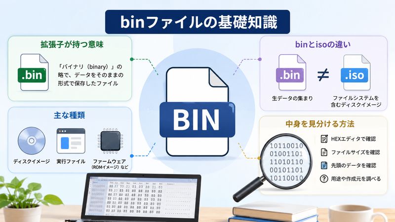 1.binファイルとは?基礎知識をわかりやすく解説
