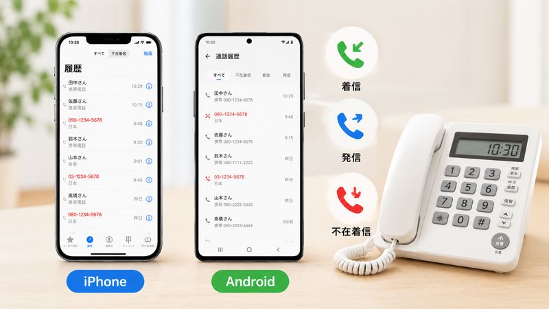 1.今日の着信履歴の確認方法【iPhone・Android別】