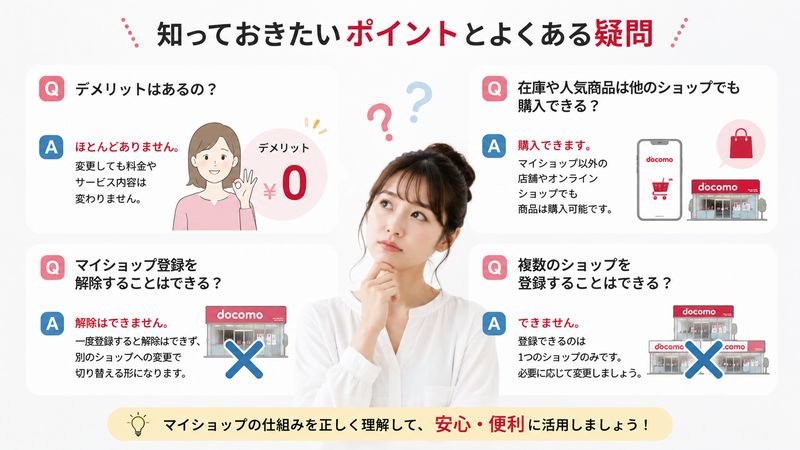 4.マイショップ変更に関する注意点とよくある疑問